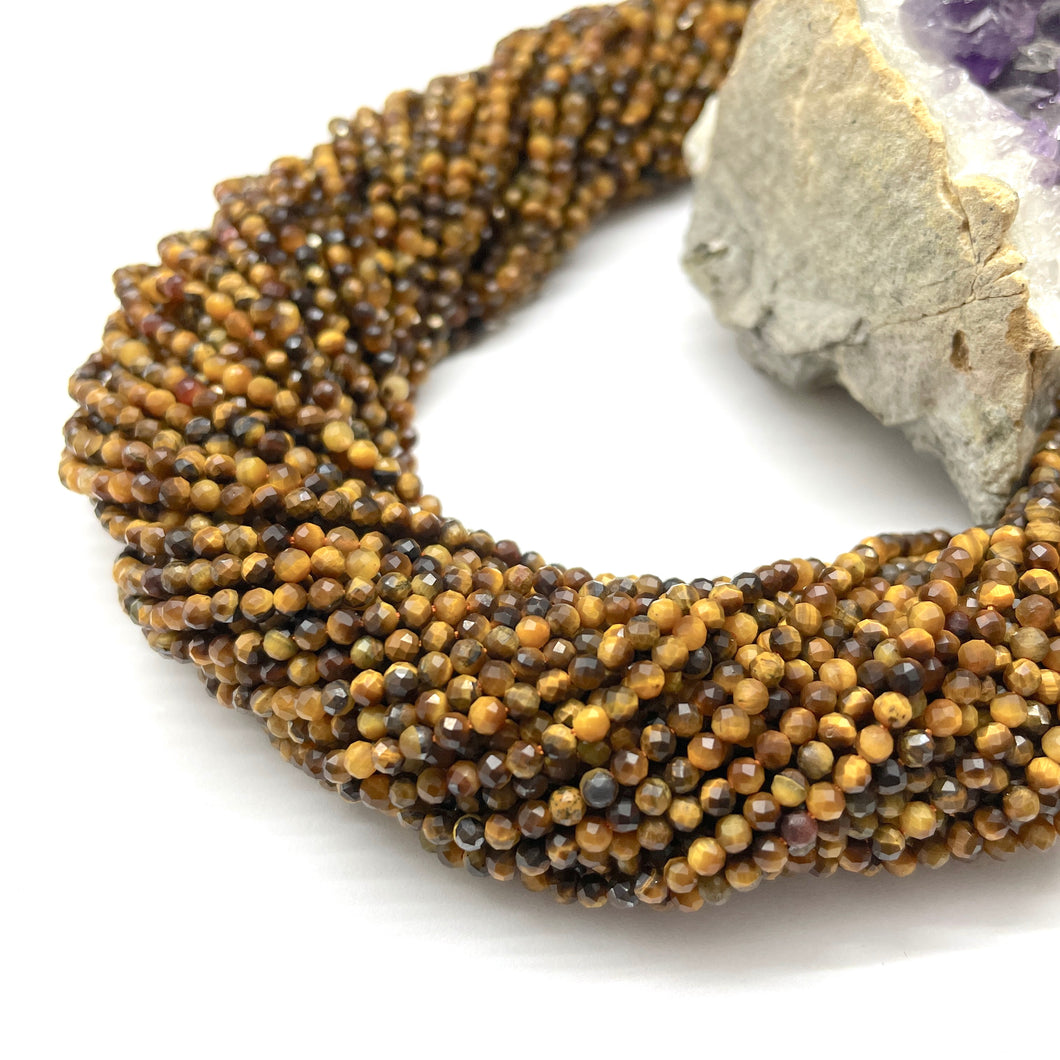 PIEDRAS NATURALES | MINI FACETADA | OJO DE TIGRE | 2.6MM