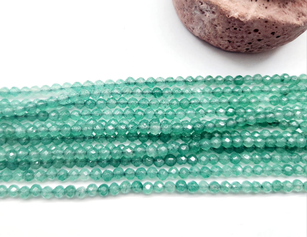 Agata Facetada | 3mm | Verde jade | Co.70