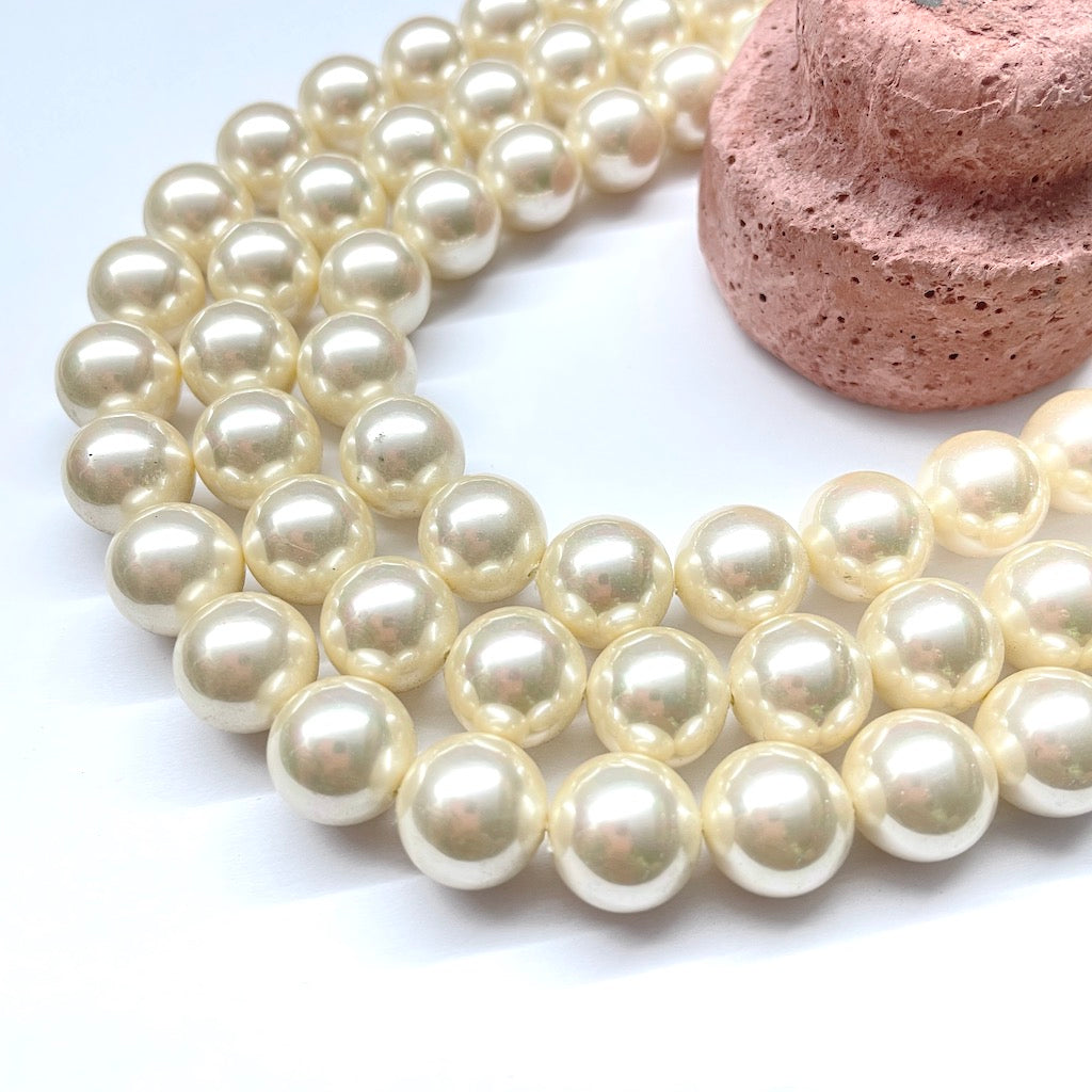 PERLA SHELL | 12MM | CREMA CLARO