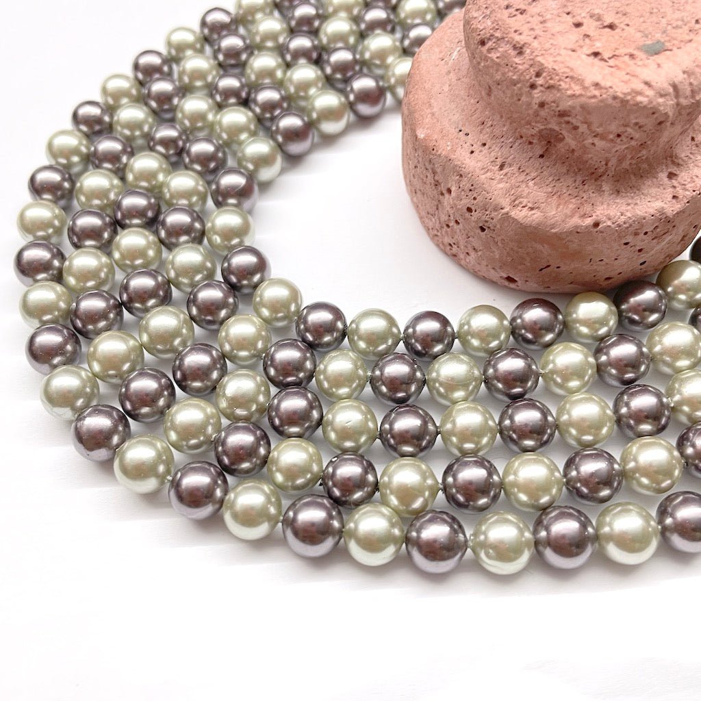 PERLA SHELL | 6MM | MIX GRIS LILA