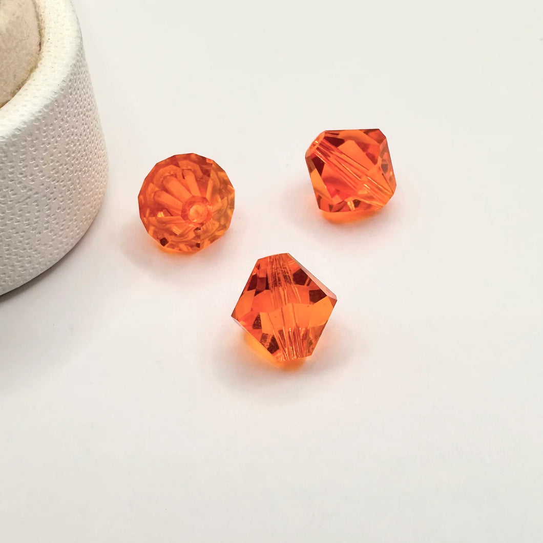 Bead Swarovski Crystals | 8mm | ST | 6 unidades | Naranja