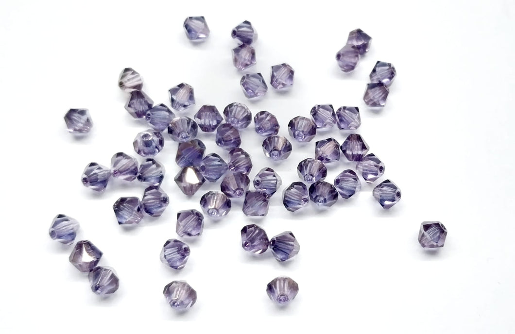 Bead Swarovski Crystals | 4mm | C1 SAT #005 | 25u | Bicolor morado - lila