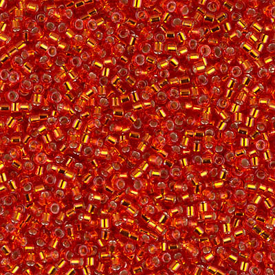 Miyuki Delica Beads 11/0 | 43DB | Silverline Rojo | c5