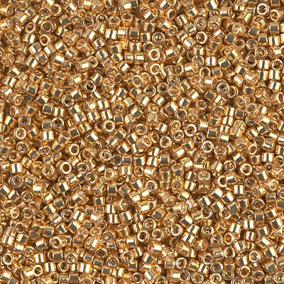 Miyuki Delica Beads 11/0 | 410DB | Metal Dorado A | c8