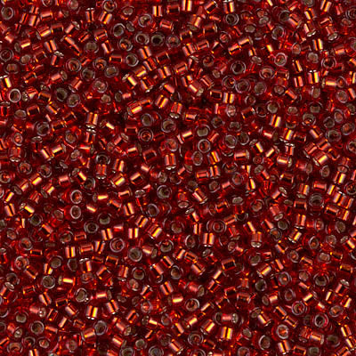 Miyuki Delica Beads 11/0 | 603DB | Silverline Rojo | c7