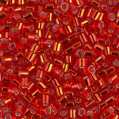 Miyuki Delica Beads 8/0 | 43DB | Silverline Rojo | c9