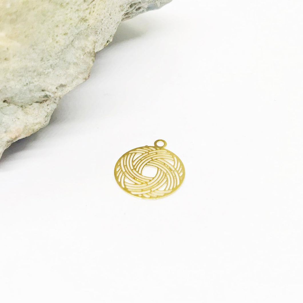 COLGANTE MANDALA | BAÑO DE ORO 18K | 12MM | (C6-60)