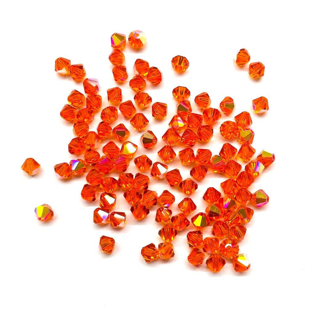 Bead Swarovski Crystals | 4mm | C8 ST #372 | 25u | Naranja intenso