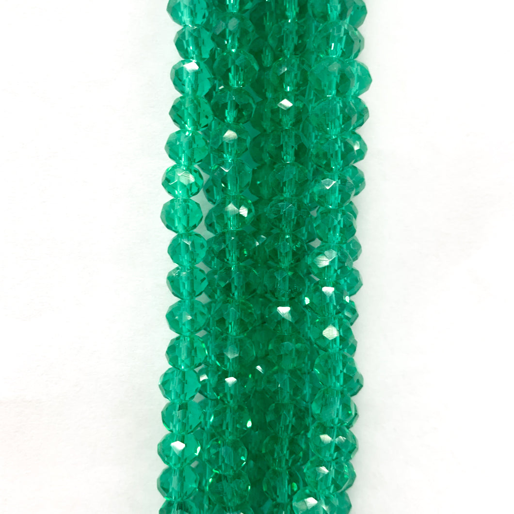 Cristal chato | 6 mm | Verde Esmeralda Claro Traslucido 99