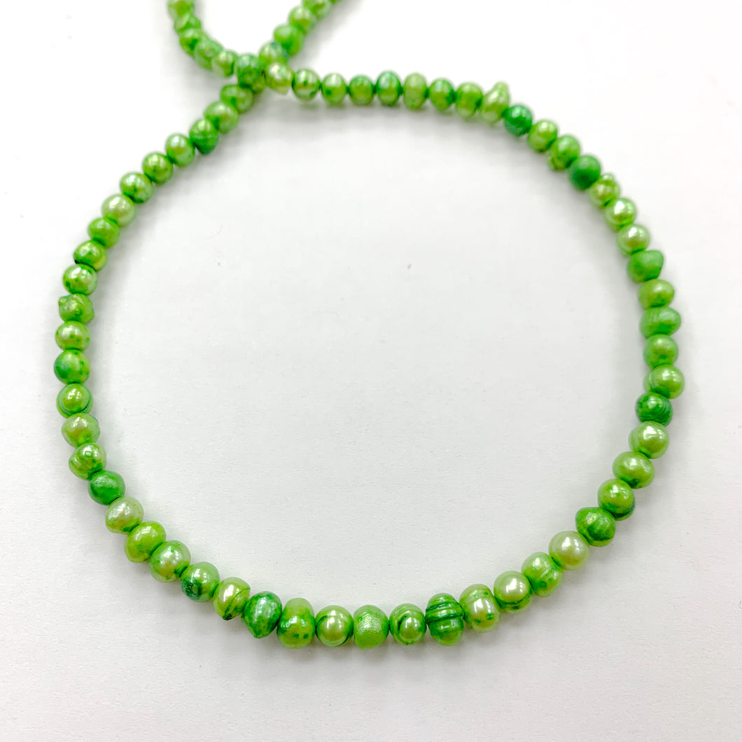 PERLA REDONDA IRREGULAR | VERDE | 5MM (22-15U)